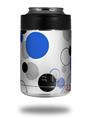 Skin Decal Wrap for Yeti Colster, Ozark Trail and RTIC Can Coolers - Lots of Dots Blue on White (COOLER NOT INCLUDED)