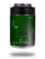 Skin Decal Wrap for Yeti Colster, Ozark Trail and RTIC Can Coolers - Christmas Holly Leaves on Green (COOLER NOT INCLUDED)