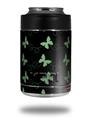 Skin Decal Wrap for Yeti Colster, Ozark Trail and RTIC Can Coolers - Pastel Butterflies Green on Black (COOLER NOT INCLUDED)