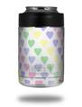 Skin Decal Wrap for Yeti Colster, Ozark Trail and RTIC Can Coolers - Pastel Hearts on White (COOLER NOT INCLUDED)