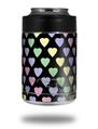 Skin Decal Wrap for Yeti Colster, Ozark Trail and RTIC Can Coolers - Pastel Hearts on Black (COOLER NOT INCLUDED)