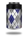Skin Decal Wrap for Yeti Colster, Ozark Trail and RTIC Can Coolers - Argyle Blue and Gray (COOLER NOT INCLUDED)