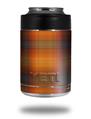 Skin Decal Wrap for Yeti Colster, Ozark Trail and RTIC Can Coolers - Plaid Pumpkin Orange (COOLER NOT INCLUDED)