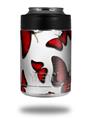 Skin Decal Wrap for Yeti Colster, Ozark Trail and RTIC Can Coolers - Butterflies Red (COOLER NOT INCLUDED)