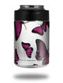 Skin Decal Wrap for Yeti Colster, Ozark Trail and RTIC Can Coolers - Butterflies Purple (COOLER NOT INCLUDED)