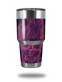 Skin Decal Wrap for Yeti Tumbler Rambler 30 oz Flaming Fire Skull Hot Pink Fuchsia (TUMBLER NOT INCLUDED)