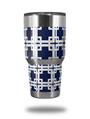Skin Decal Wrap for Yeti Tumbler Rambler 30 oz Boxed Navy Blue (TUMBLER NOT INCLUDED)