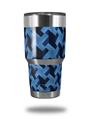 Skin Decal Wrap for Yeti Tumbler Rambler 30 oz Retro Houndstooth Blue (TUMBLER NOT INCLUDED)