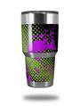 Skin Decal Wrap for Yeti Tumbler Rambler 30 oz Halftone Splatter Hot Pink Green (TUMBLER NOT INCLUDED)