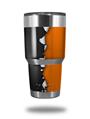 Skin Decal Wrap for Yeti Tumbler Rambler 30 oz Ripped Colors Black Orange (TUMBLER NOT INCLUDED)