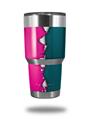 Skin Decal Wrap for Yeti Tumbler Rambler 30 oz Ripped Colors Hot Pink Seafoam Green (TUMBLER NOT INCLUDED)
