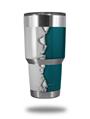 Skin Decal Wrap for Yeti Tumbler Rambler 30 oz Ripped Colors Gray Seafoam Green (TUMBLER NOT INCLUDED)