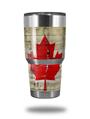 Skin Decal Wrap for Yeti Tumbler Rambler 30 oz Painted Faded and Cracked Canadian Canada Flag (TUMBLER NOT INCLUDED)