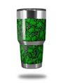 Skin Decal Wrap for Yeti Tumbler Rambler 30 oz Scattered Skulls Green (TUMBLER NOT INCLUDED)