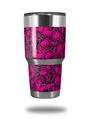 Skin Decal Wrap for Yeti Tumbler Rambler 30 oz Scattered Skulls Hot Pink (TUMBLER NOT INCLUDED)