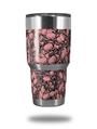 Skin Decal Wrap for Yeti Tumbler Rambler 30 oz Scattered Skulls Pink (TUMBLER NOT INCLUDED)