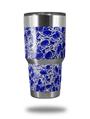 Skin Decal Wrap for Yeti Tumbler Rambler 30 oz Scattered Skulls Royal Blue (TUMBLER NOT INCLUDED)