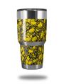 Skin Decal Wrap for Yeti Tumbler Rambler 30 oz Scattered Skulls Yellow (TUMBLER NOT INCLUDED)