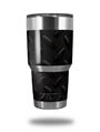 Skin Decal Wrap for Yeti Tumbler Rambler 30 oz Diamond Plate Metal 02 Black (TUMBLER NOT INCLUDED)