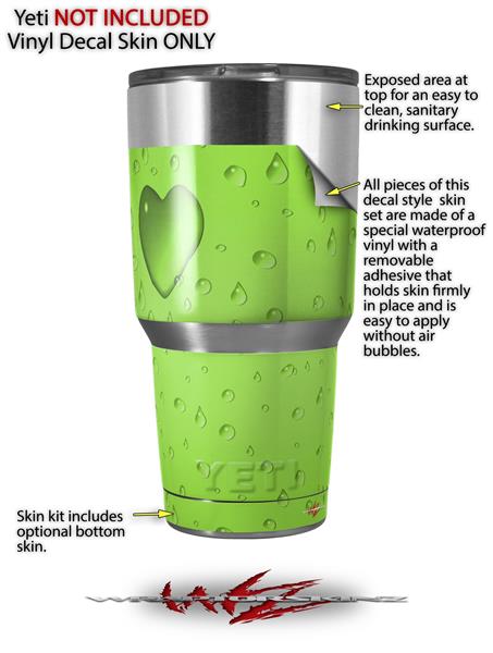 Skin Decal Wrap for Yeti Tumbler Rambler 30 oz Smooth Fades Green