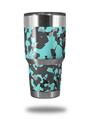 Skin Decal Wrap for Yeti Tumbler Rambler 30 oz WraptorCamo Old School Camouflage Camo Neon Teal (TUMBLER NOT INCLUDED)