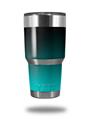 Skin Decal Wrap for Yeti Tumbler Rambler 30 oz Smooth Fades Neon Teal Black (TUMBLER NOT INCLUDED)