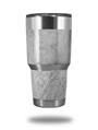 Skin Decal Wrap for Yeti Tumbler Rambler 30 oz Marble Granite 09 White Gray (TUMBLER NOT INCLUDED)