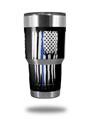 Skin Decal Wrap for Yeti Tumbler Rambler 30 oz Yeti 30oz Brushed USA American Flag Blue Line (TUMBLER NOT INCLUDED)