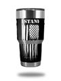 Skin Decal Wrap for Yeti Tumbler Rambler 30 oz Yeti 30oz Brushed USA American Flag I Stand (TUMBLER NOT INCLUDED)