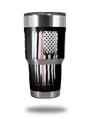 Skin Decal Wrap for Yeti Tumbler Rambler 30 oz Yeti 30oz Brushed USA American Flag Pink Line (TUMBLER NOT INCLUDED)