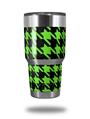 Skin Decal Wrap for Yeti Tumbler Rambler 30 oz Houndstooth Neon Lime Green on Black (TUMBLER NOT INCLUDED)