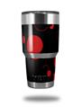 Skin Decal Wrap for Yeti Tumbler Rambler 30 oz Lots of Dots Red on Black (TUMBLER NOT INCLUDED)