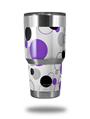 Skin Decal Wrap for Yeti Tumbler Rambler 30 oz Lots of Dots Purple on White (TUMBLER NOT INCLUDED)