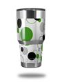 Skin Decal Wrap for Yeti Tumbler Rambler 30 oz Lots of Dots Green on White (TUMBLER NOT INCLUDED)