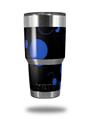 Skin Decal Wrap for Yeti Tumbler Rambler 30 oz Lots of Dots Blue on Black (TUMBLER NOT INCLUDED)