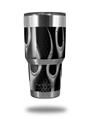 Skin Decal Wrap for Yeti Tumbler Rambler 30 oz Metal Flames Chrome (TUMBLER NOT INCLUDED)