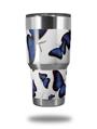 Skin Decal Wrap for Yeti Tumbler Rambler 30 oz Butterflies Blue (TUMBLER NOT INCLUDED)