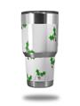 Skin Decal Wrap for Yeti Tumbler Rambler 30 oz Christmas Holly Leaves on White (TUMBLER NOT INCLUDED)