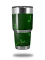 Skin Decal Wrap for Yeti Tumbler Rambler 30 oz Christmas Holly Leaves on Green (TUMBLER NOT INCLUDED)