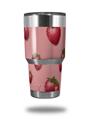Skin Decal Wrap for Yeti Tumbler Rambler 30 oz Strawberries on Pink (TUMBLER NOT INCLUDED)
