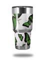 Skin Decal Wrap for Yeti Tumbler Rambler 30 oz Butterflies Green (TUMBLER NOT INCLUDED)