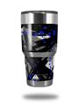 Skin Decal Wrap for Yeti Tumbler Rambler 30 oz Abstract 02 Blue (TUMBLER NOT INCLUDED)