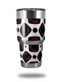 Skin Decal Wrap for Yeti Tumbler Rambler 30 oz Red And Black Squared (TUMBLER NOT INCLUDED)