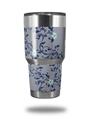 Skin Decal Wrap for Yeti Tumbler Rambler 30 oz Victorian Design Blue (TUMBLER NOT INCLUDED)