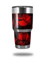 Skin Decal Wrap for Yeti Tumbler Rambler 30 oz Skulls Confetti Red (TUMBLER NOT INCLUDED)