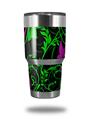 Skin Decal Wrap for Yeti Tumbler Rambler 30 oz Twisted Garden Green and Hot Pink (TUMBLER NOT INCLUDED)