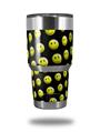 Skin Decal Wrap for Yeti Tumbler Rambler 30 oz Smileys on Black (TUMBLER NOT INCLUDED)