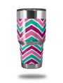 Skin Decal Wrap for Yeti Tumbler Rambler 30 oz Zig Zag Teal Pink Purple (TUMBLER NOT INCLUDED)