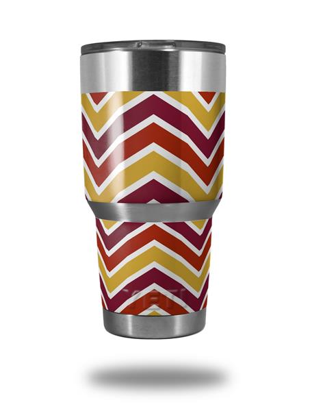 yeti ozark trail tumbler 30oz skin wraps zig zag yellow burgundy