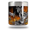 Skin Decal Wrap for Yeti Rambler Lowball - Chrome Skull on Fire (CUP NOT INCLUDED)